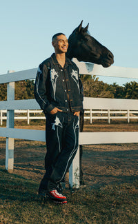 'Born To Ride' Idigo Denim Jacket - Patrick Church
