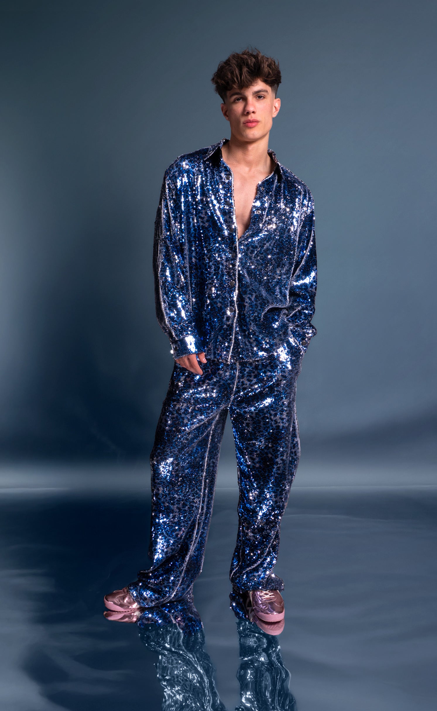 'Wildcat' Sequin Shirt and Pant Set
