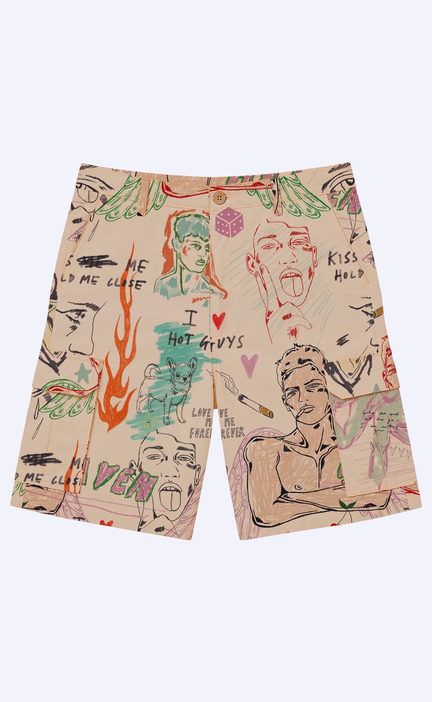 'L'amour' Cargo Shorts
