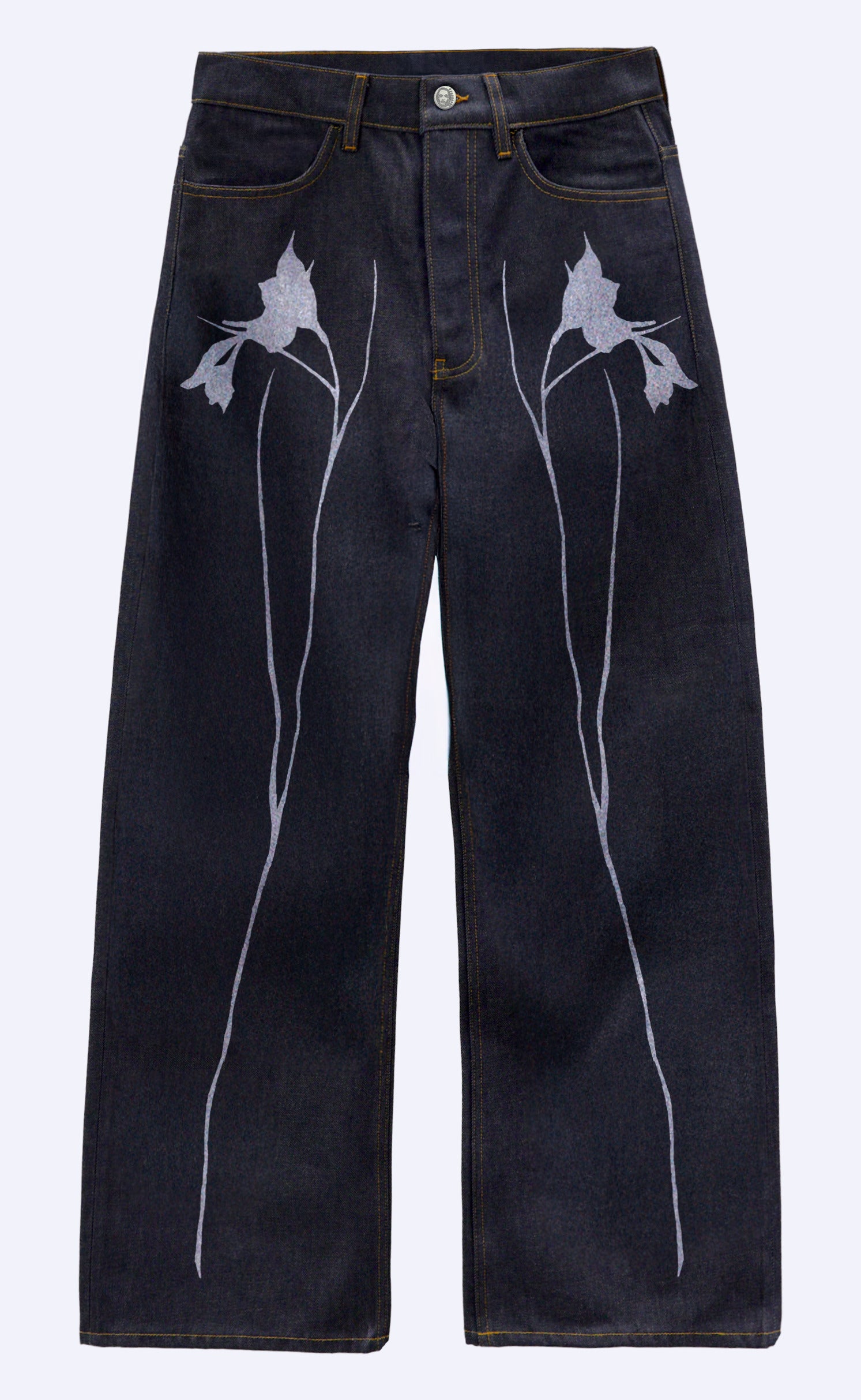 'Born To Ride' Loose Fit Indigo Jeans - Patrick Church