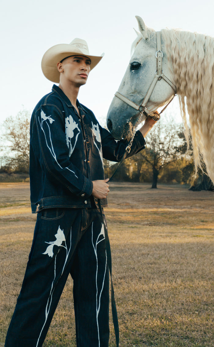 'Born To Ride' Loose Fit Indigo Jeans - Patrick Church