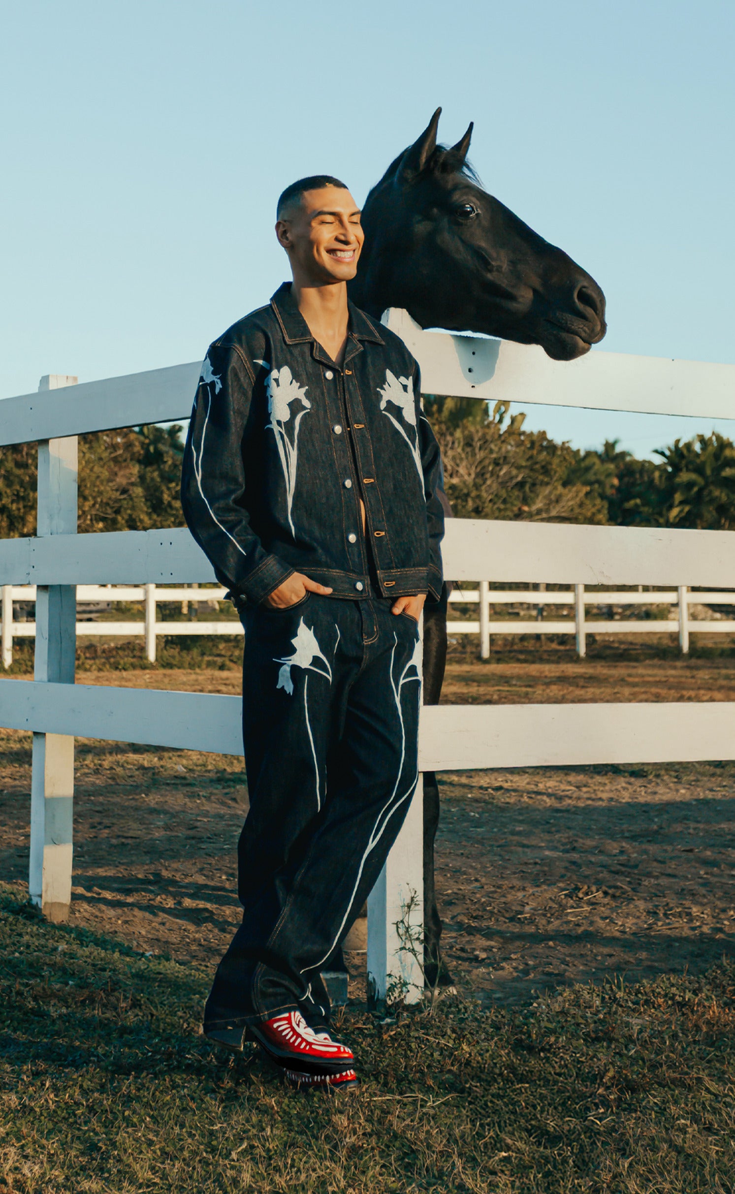 'Born To Ride' Loose Fit Indigo Jeans - Patrick Church