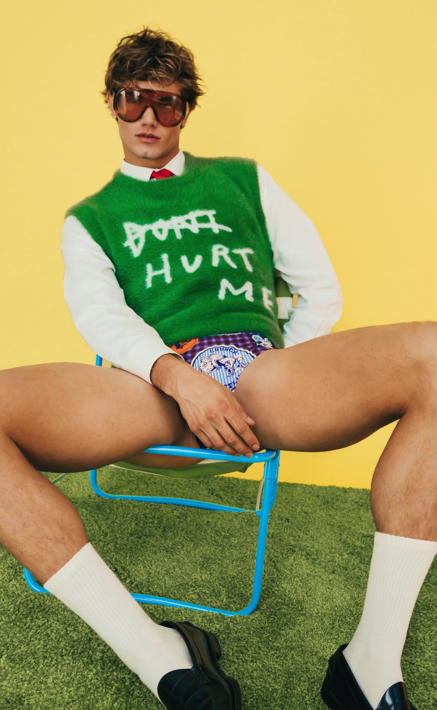 'Don't Hurt Me' Mohair Vest - Patrick Church