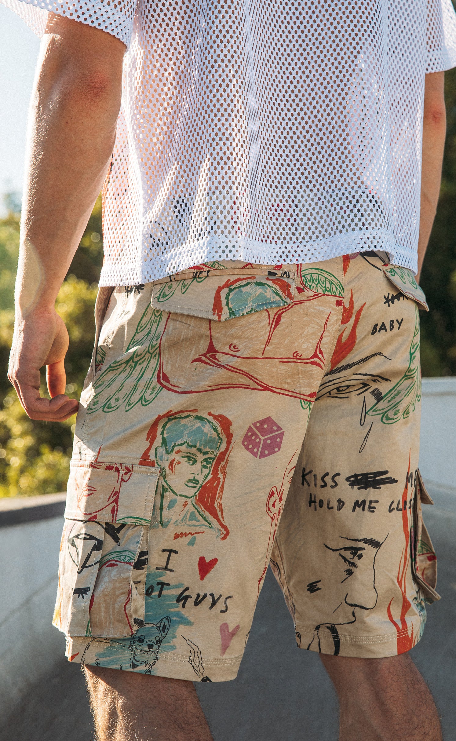 'L'amour' Cargo Shorts