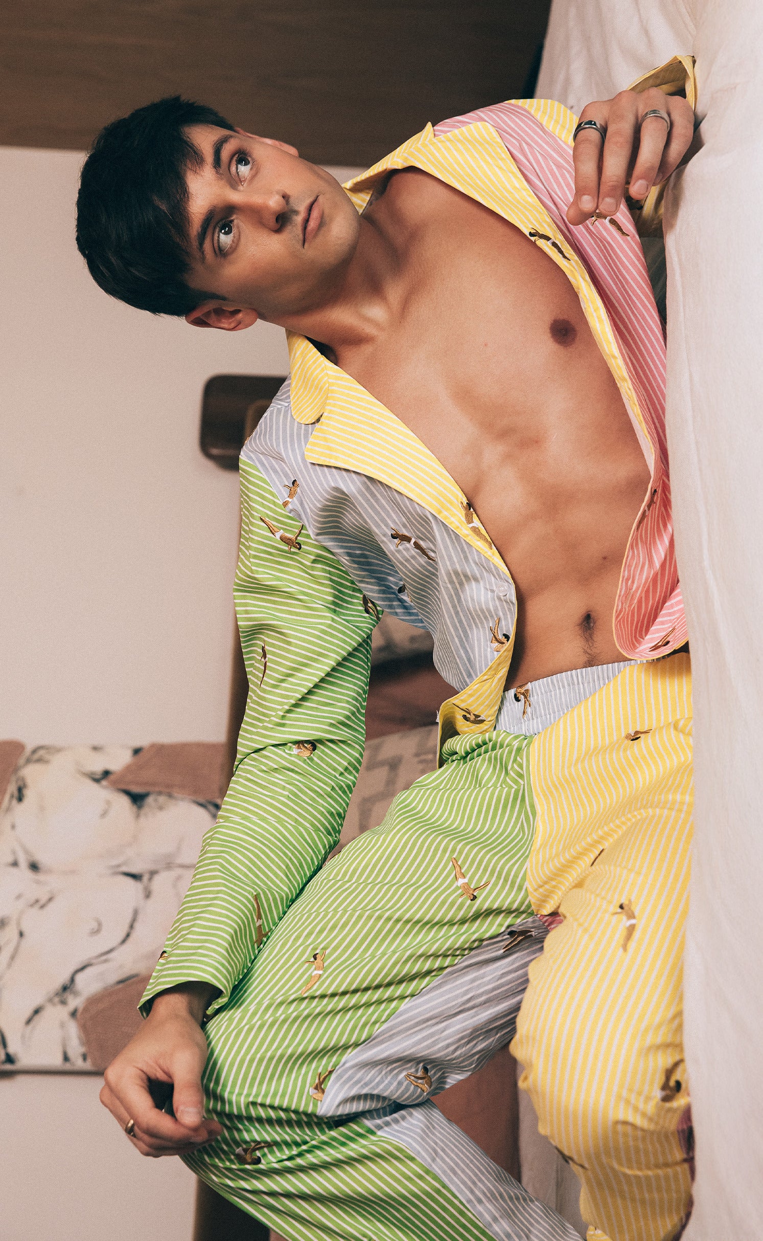 'Head Over Heels' Tom Daley Embroidered Pajamas