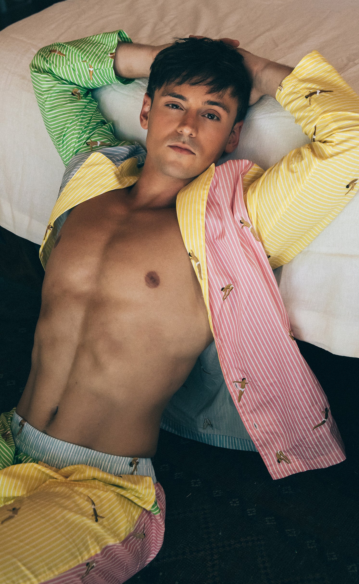 'Head Over Heels' Tom Daley Embroidered Pajamas