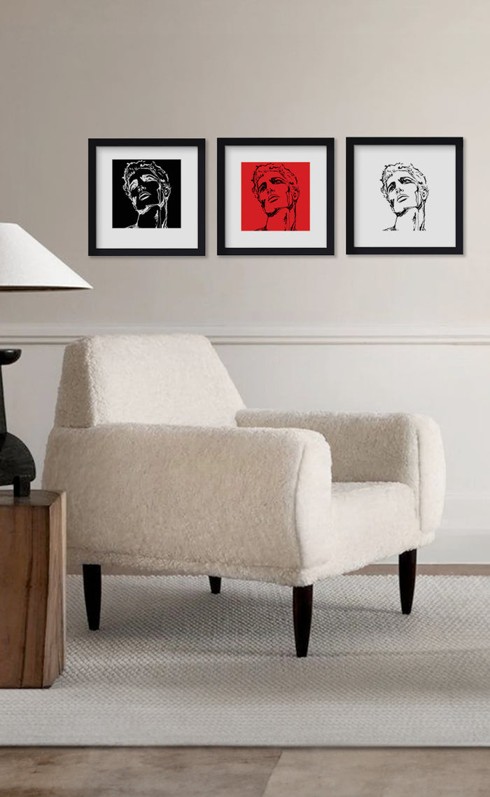 'Gabriel' Set of 3 Art Prints, 10"x10" - Patrick Church