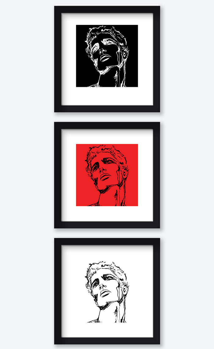'Gabriel' Set of 3 Art Prints, 10"x10" - Patrick Church