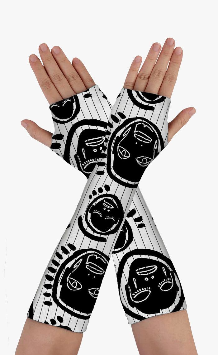 Strip 'All Over You' Fingerless Gloves - Patrick Church