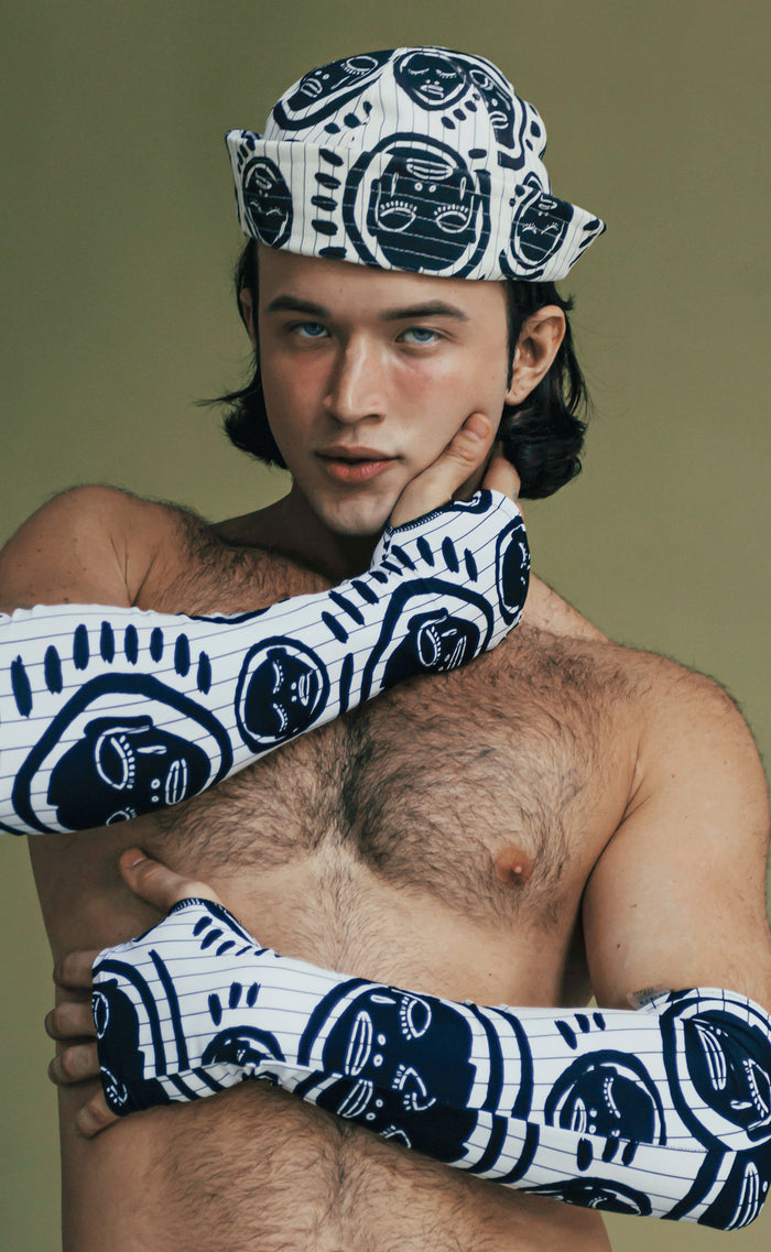 Strip 'All Over You' Fingerless Gloves - Patrick Church