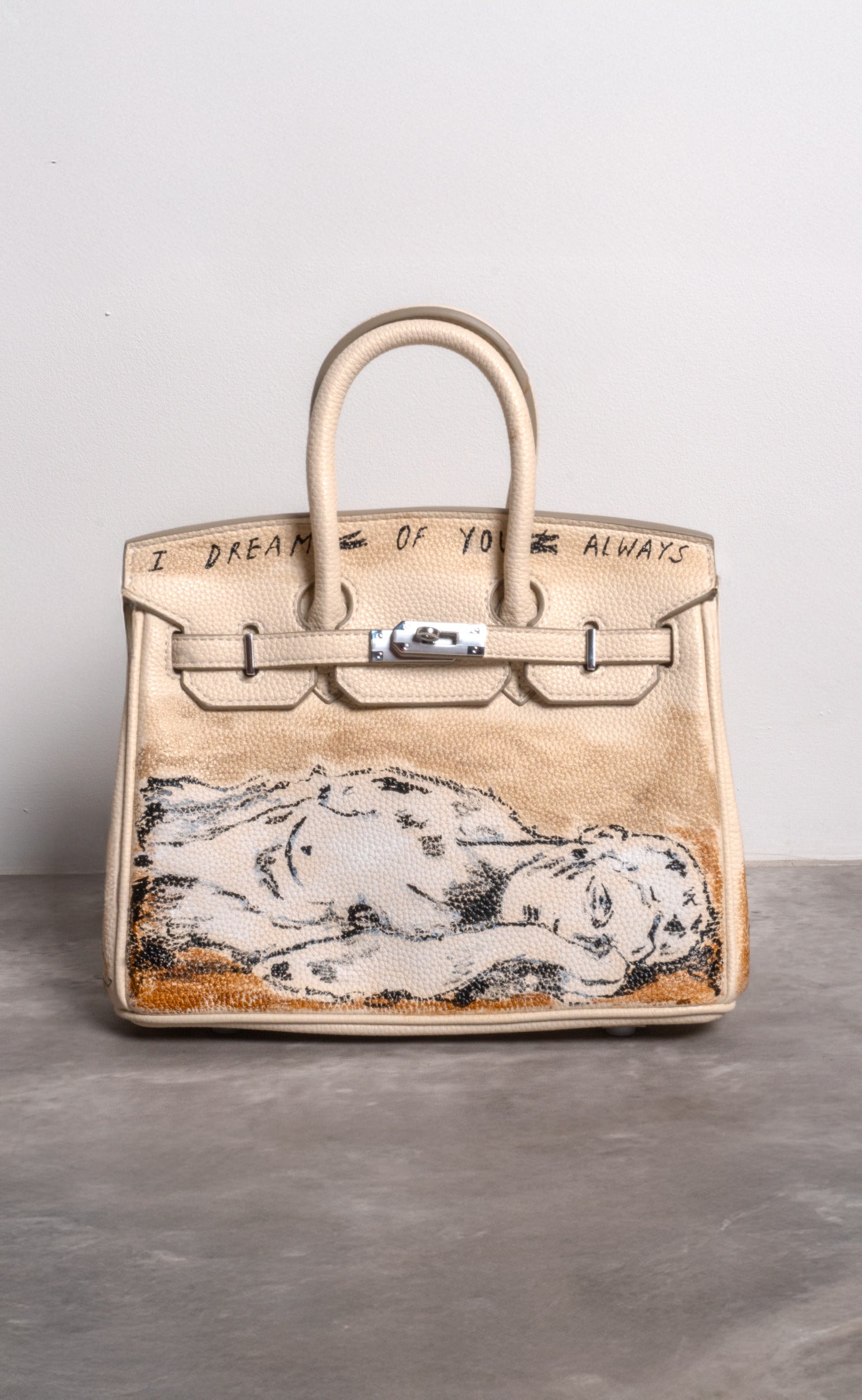 Medium Painted Vegan Leather Tote, 10x5x7