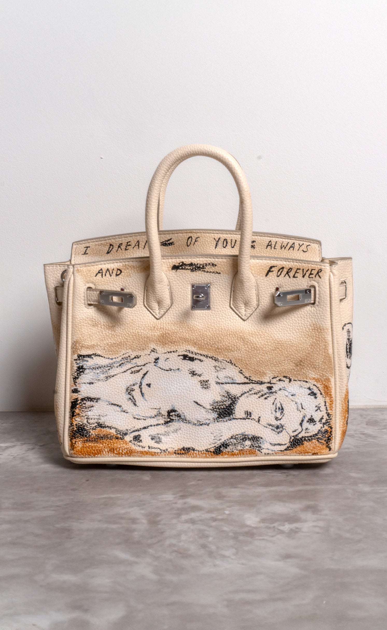 Medium Painted Vegan Leather Tote, 10x5x7