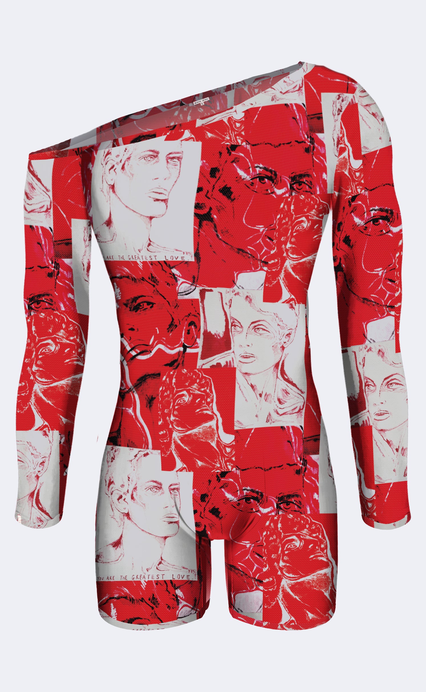 'Boys Boys Boys' One Shoulder Playsuit - Patrick Church