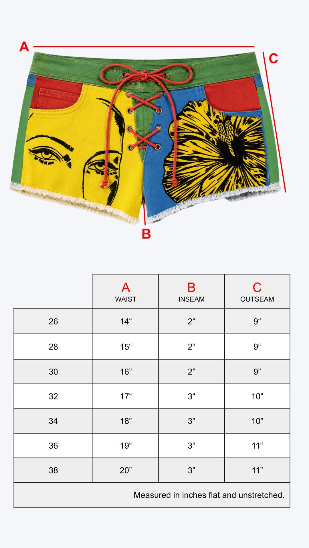 'Paraíso' Brazil Tie Front Shorts