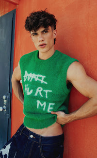 'Don't Hurt Me' Mohair Vest - Patrick Church