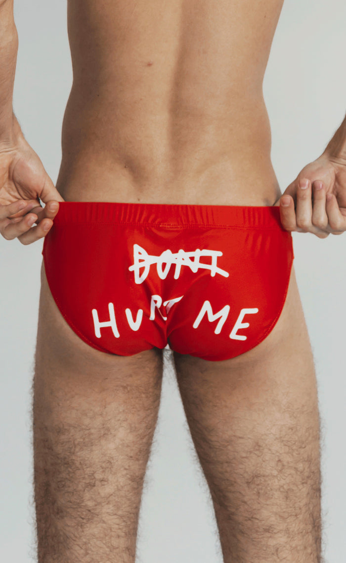 'Don't Hurt Me' Swim Brief - Patrick Church