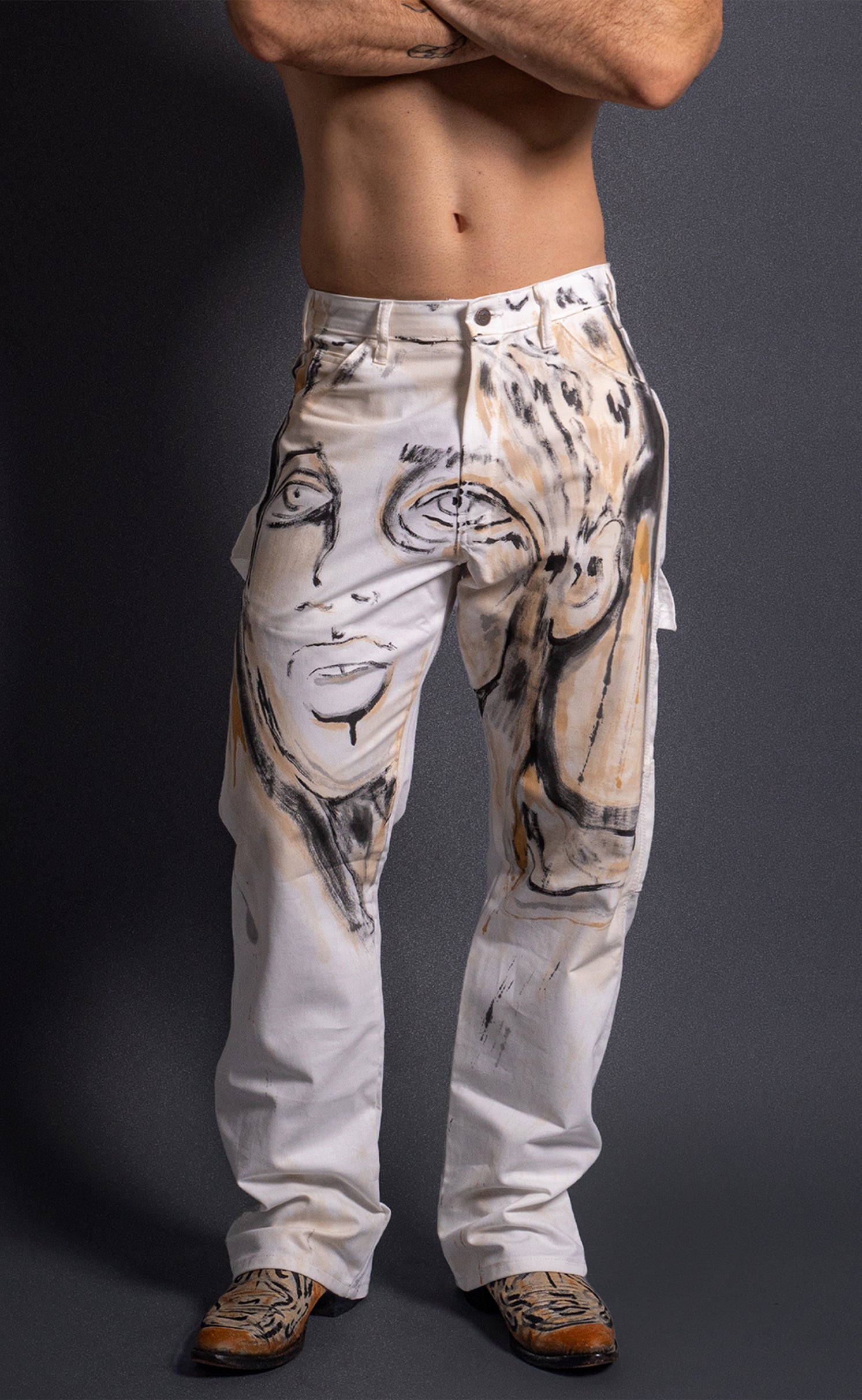 Hand Painted 'Dearest Boy' Pant - 32 Waist - Patrick Church
