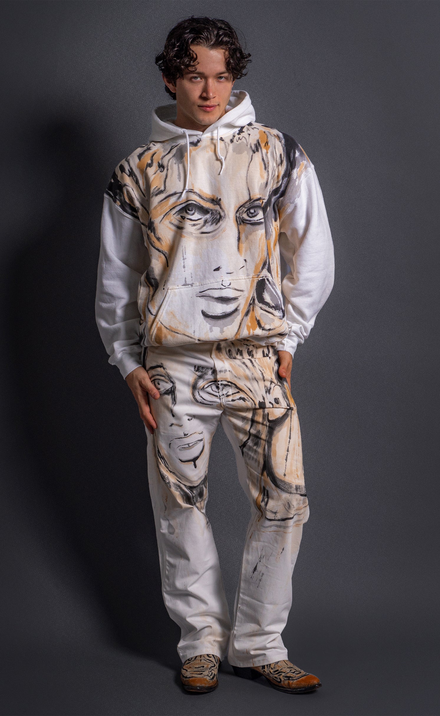 Hand Painted 'Dearest Boy' Pant - 32 Waist - Patrick Church