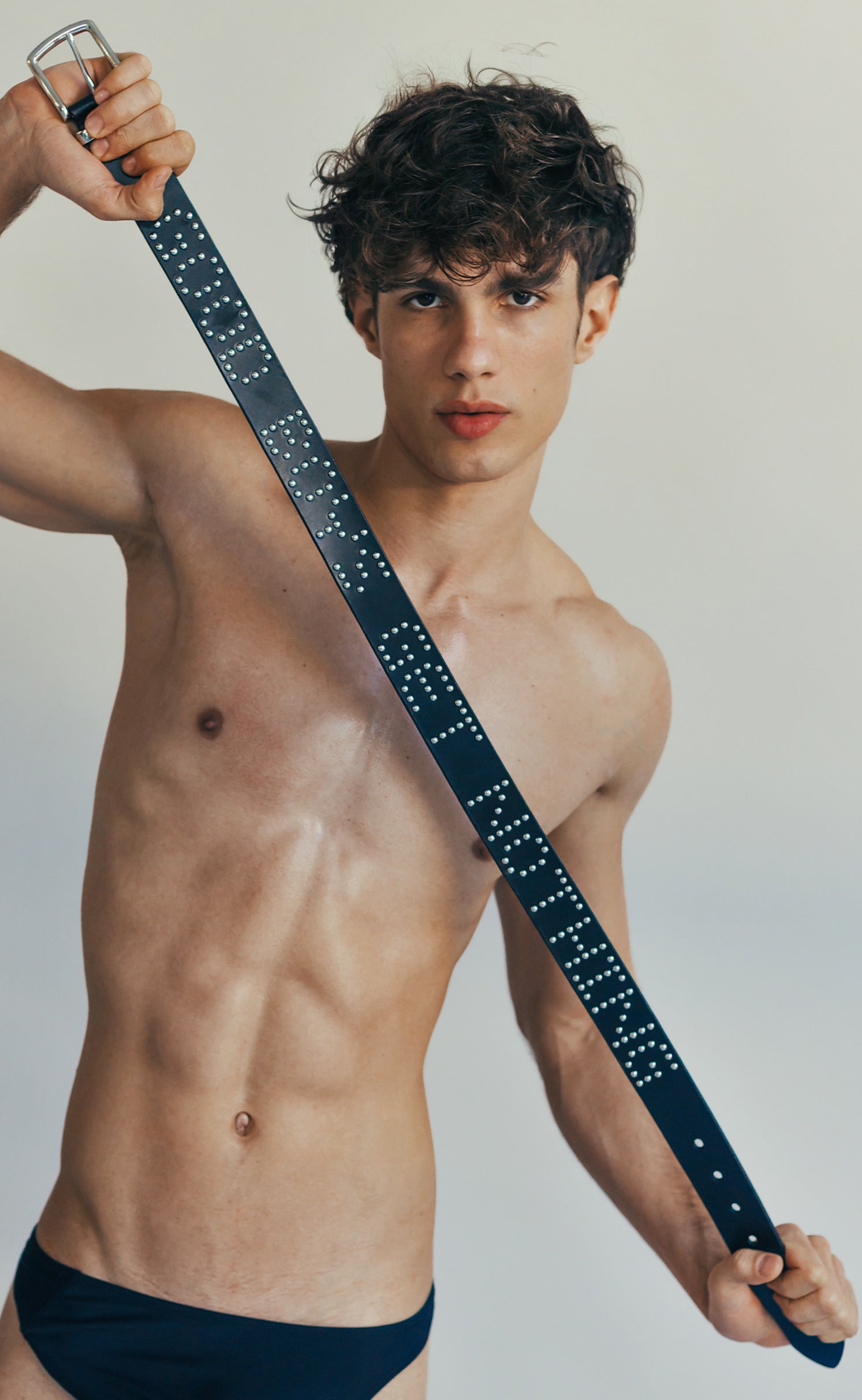 'Good Boys Get Nothing' Studded Belt