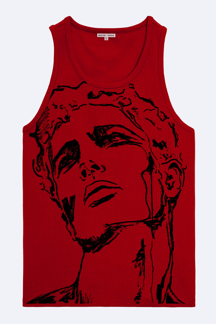 'Gabriel' Velvet Print Tank Top - Patrick Church