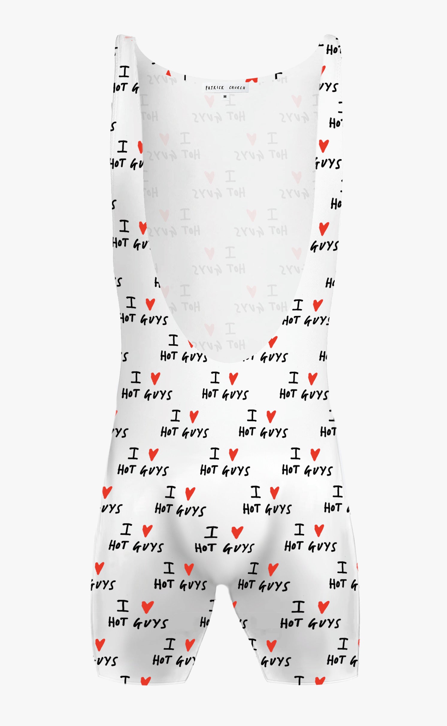 'I ❤️ HOT GUYS' Lowcut Wrestling Singlet - Patrick Church