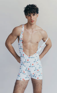 'I ❤️ HOT GUYS' Lowcut Wrestling Singlet - Patrick Church
