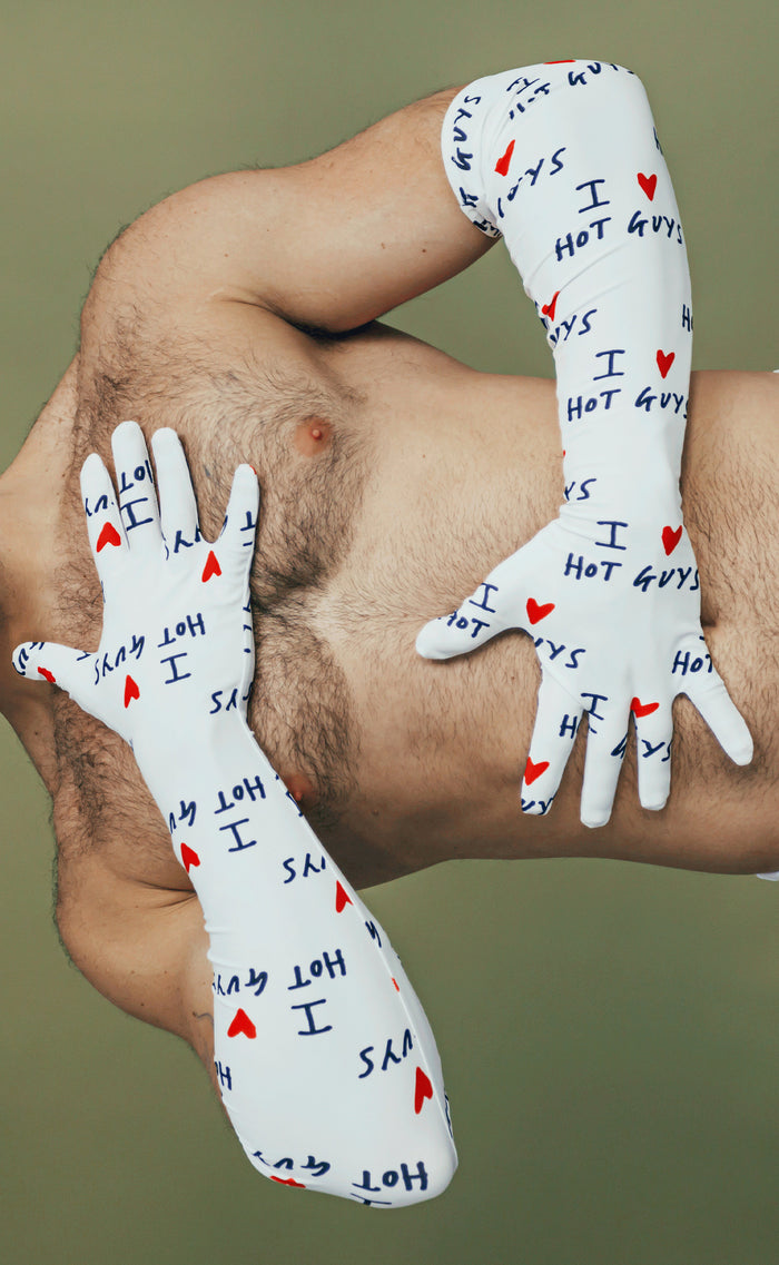 'I ❤️ HOT GUYS' Swim Gloves - Patrick Church