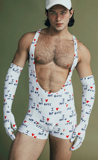 'I ❤️ HOT GUYS' Lowcut Wrestling Singlet - Patrick Church