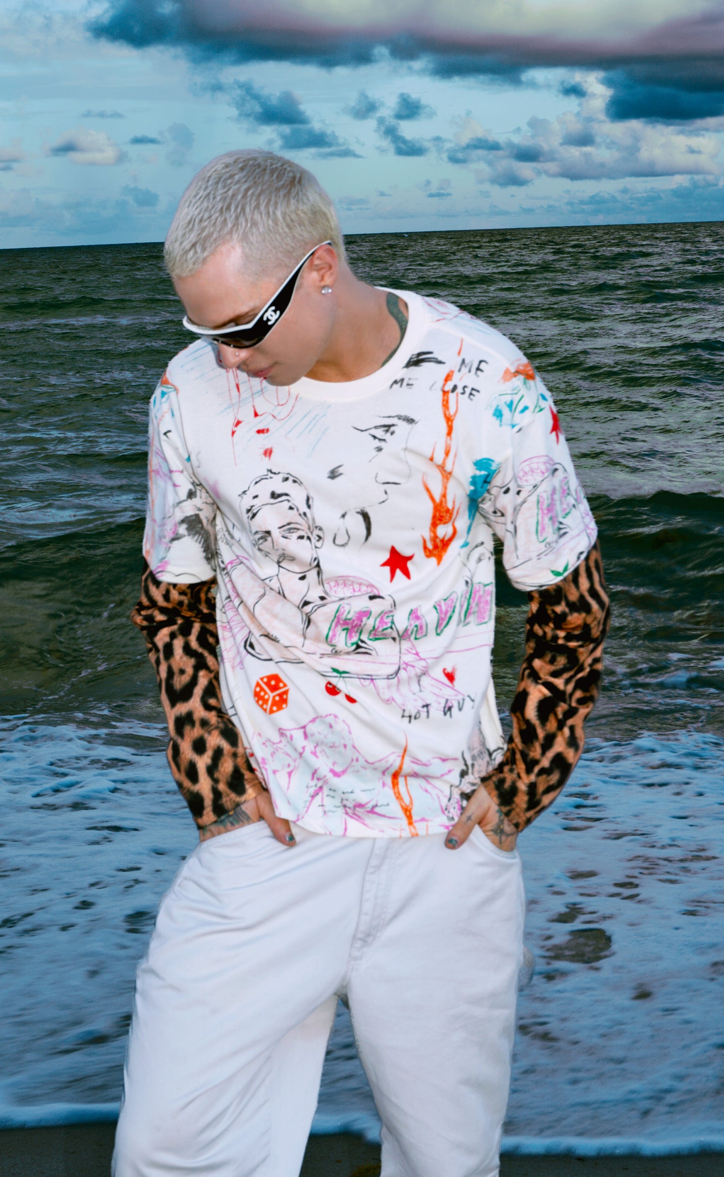 'L'AMOUR' Double Layered Long Sleeve T-Shirt