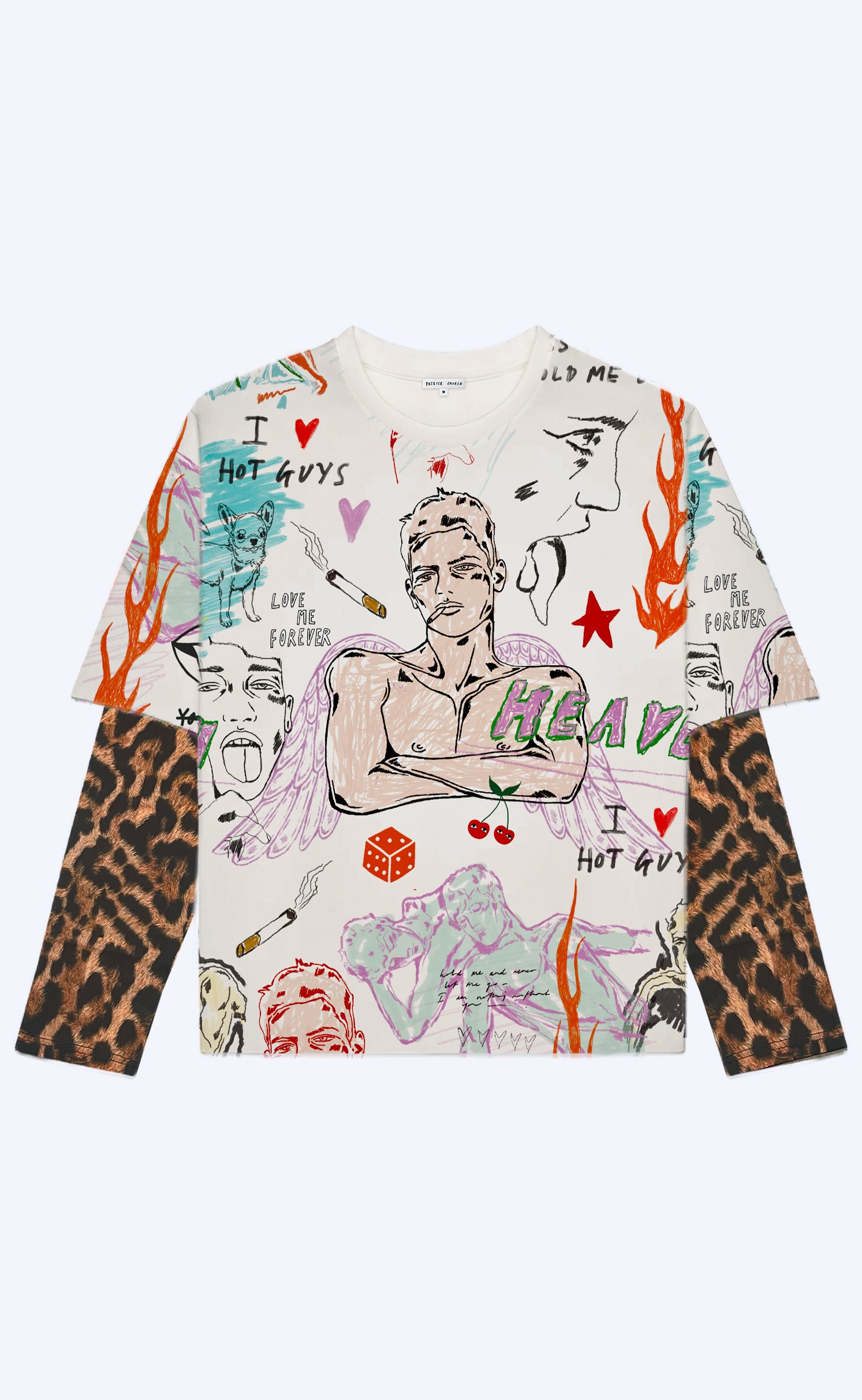 'L'AMOUR' Double Layered Long Sleeve T-Shirt