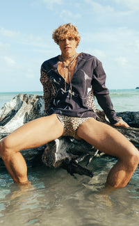 'The Art Of Kissing' V Neck Shirt With Wrap Necklace - Patrick Church