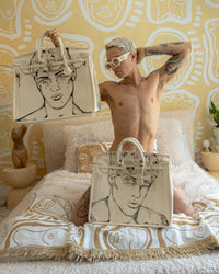 'Dearest Boy' Painted Canvas Bag - Patrick Church