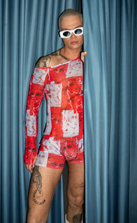 'Boys Boys Boys' One Shoulder Playsuit - Patrick Church