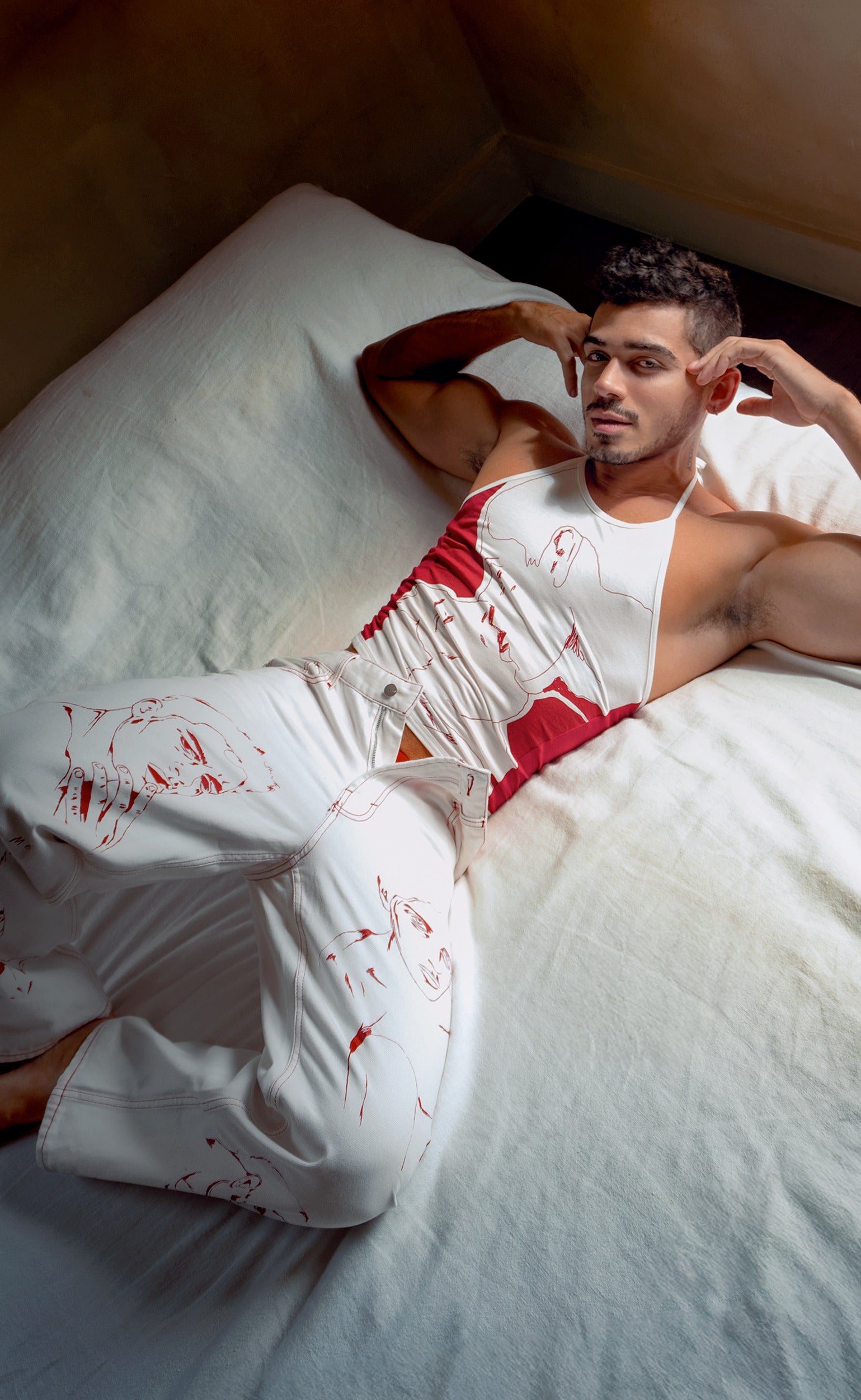 Red Stitch 'Handle With Care' Jeans