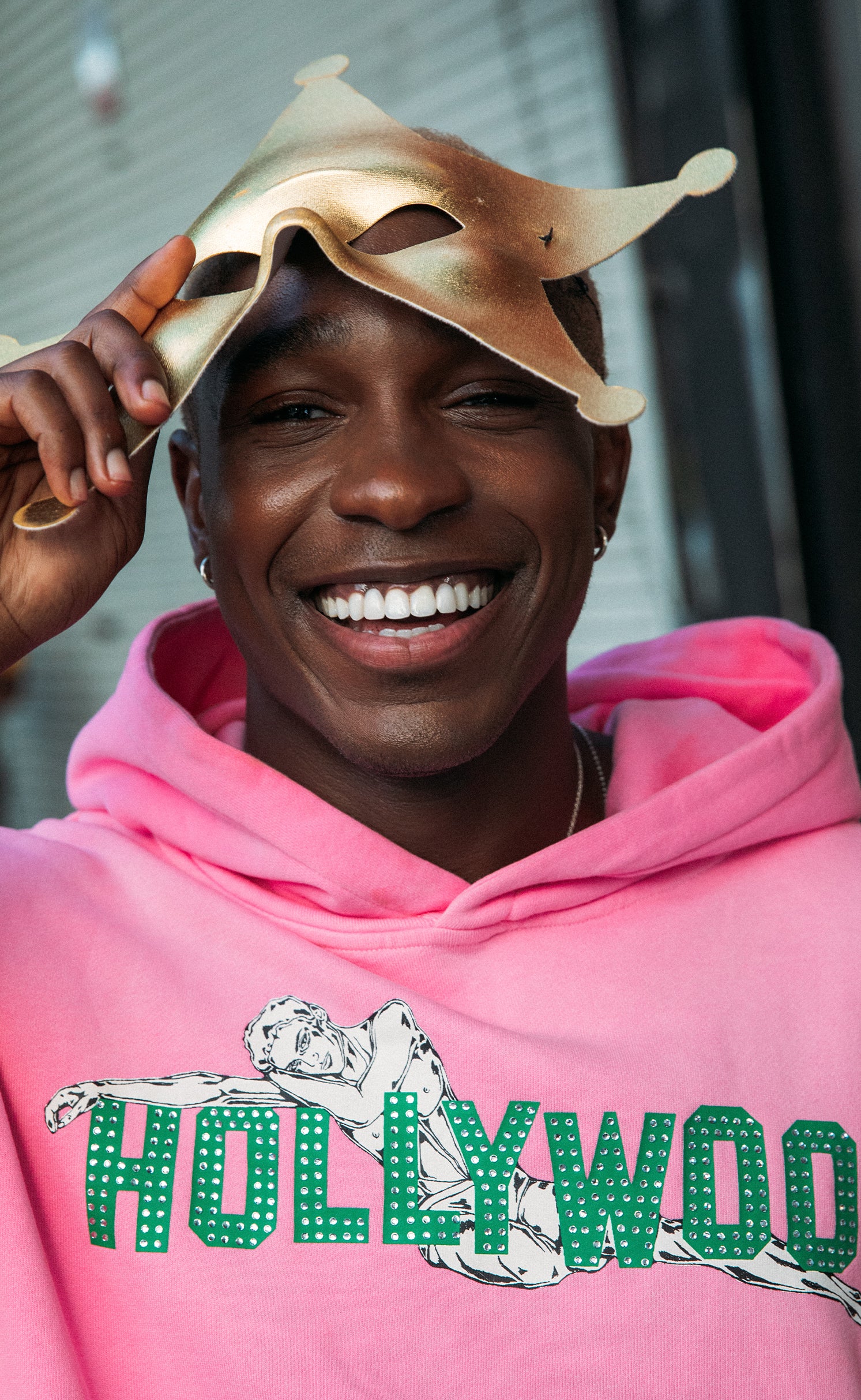 'Born Famous' Rhinestone Hoodie