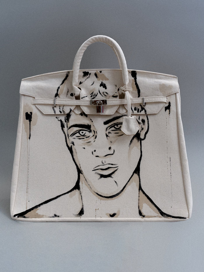 'Dearest Boy' Painted Canvas Bag - Patrick Church
