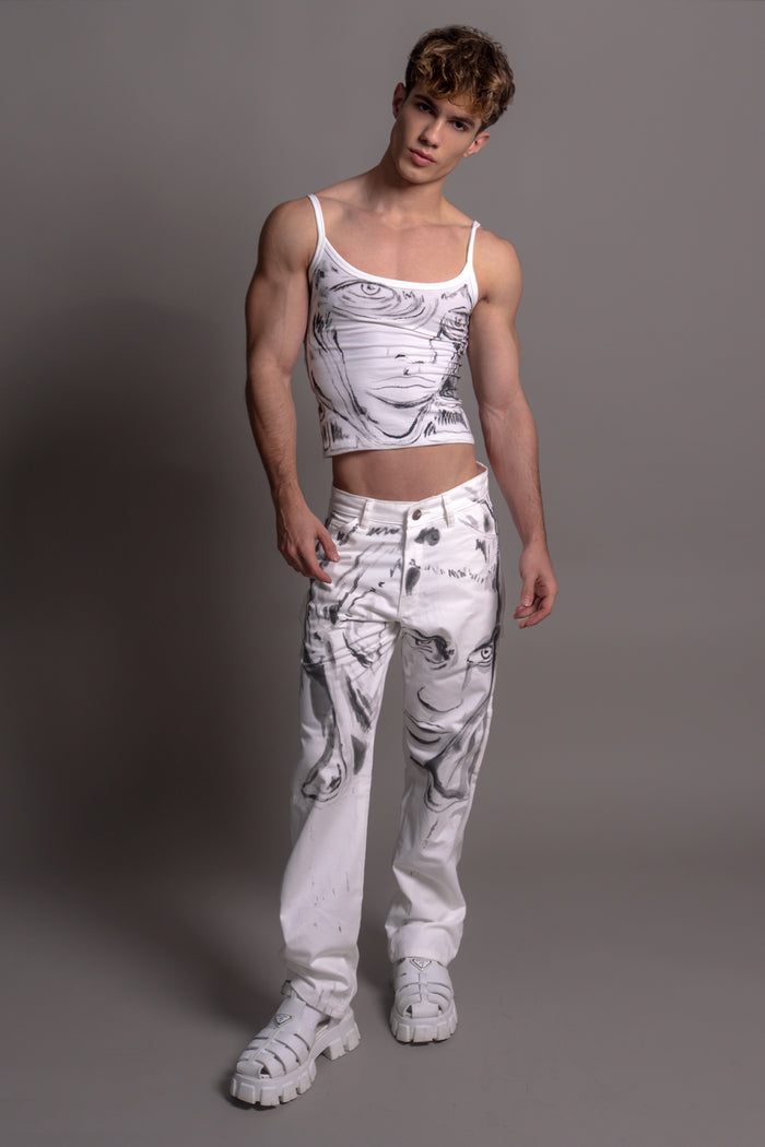 'Caius' Hand painted cami top size XS - Patrick Church