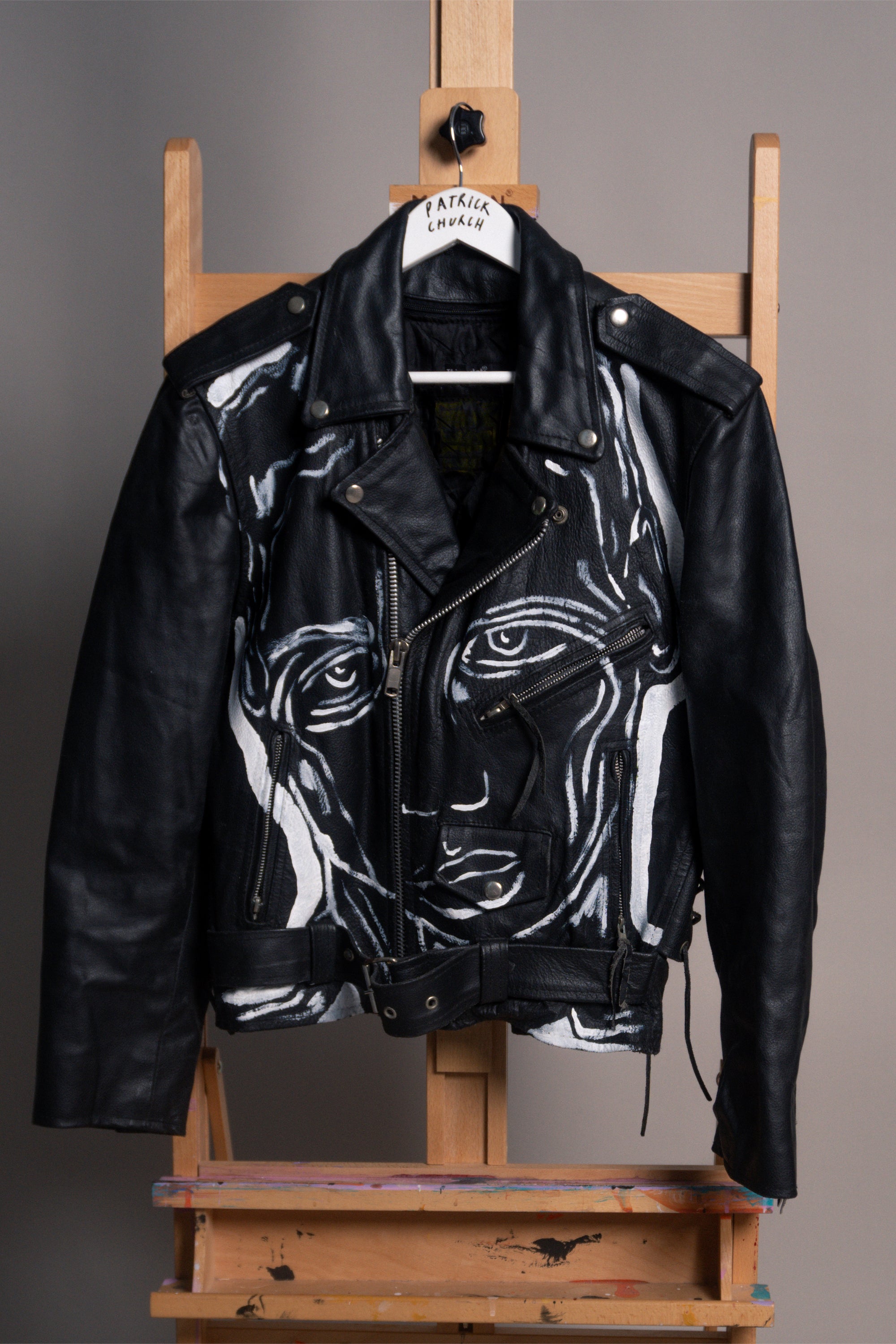 'Zeus' Leather Jacket Size M - Patrick Church