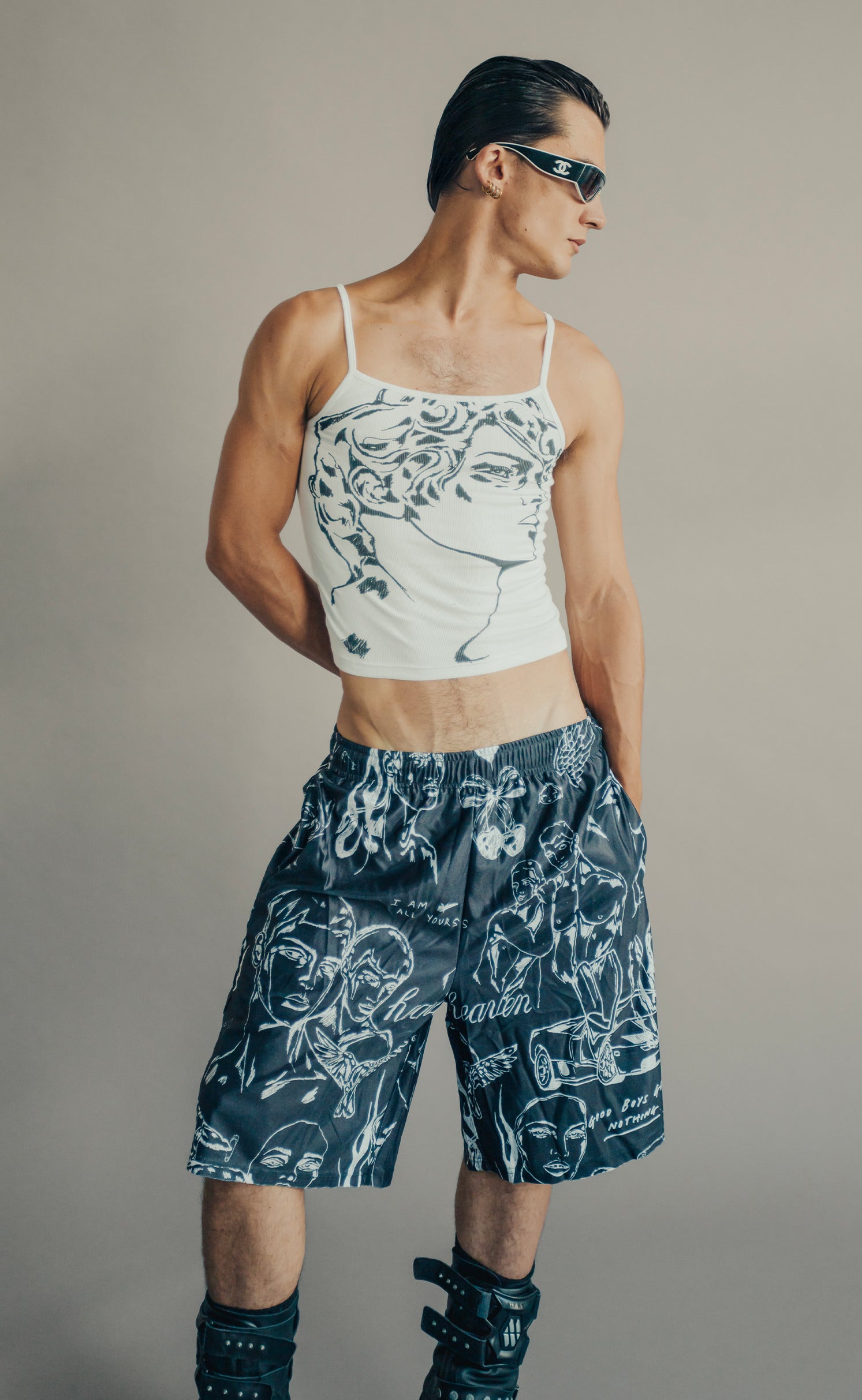 'Daniel' Cropped Cami Tank Top
