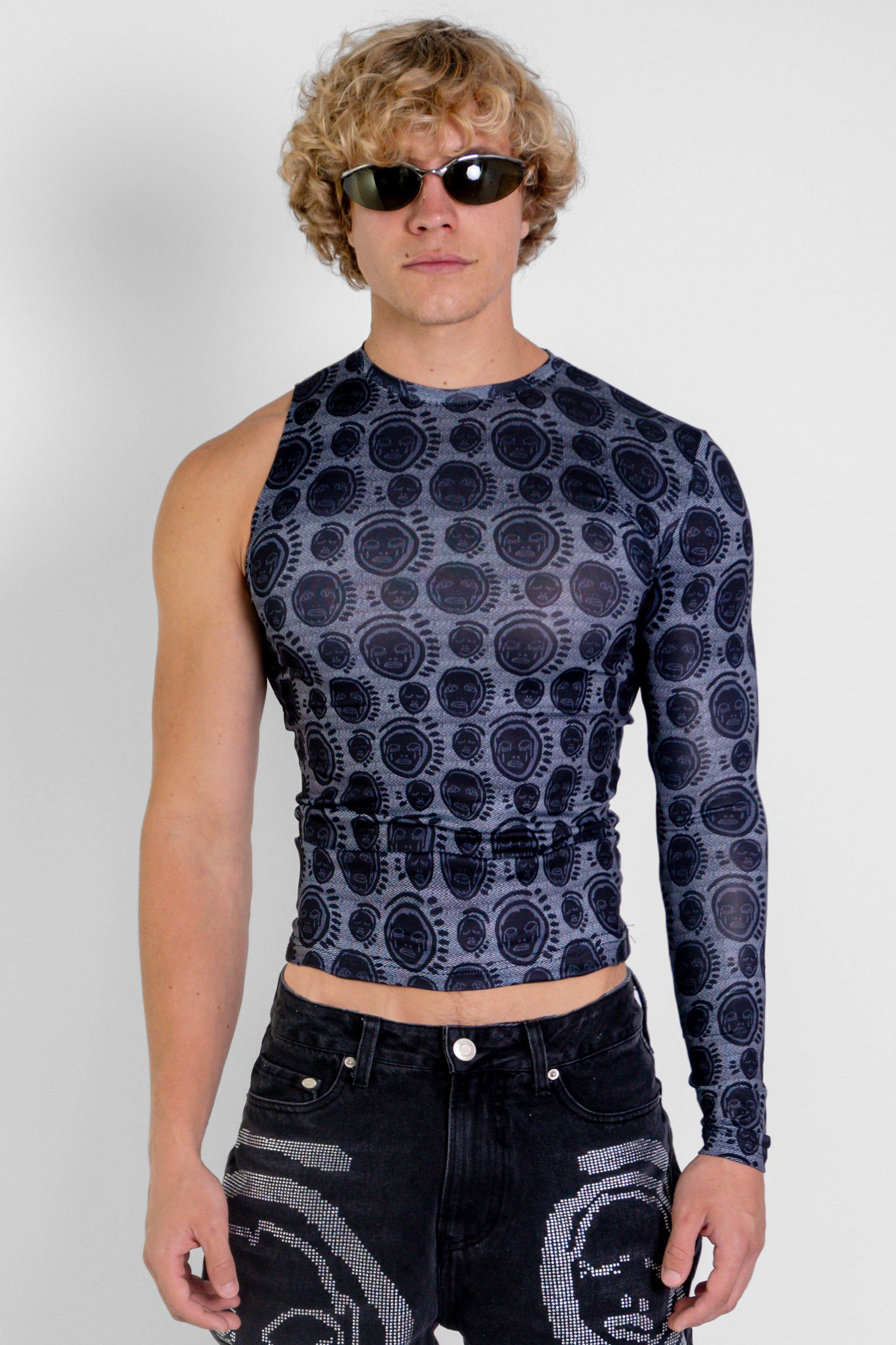 'P.C.Monogram' Asymmetrical Top - Patrick Church