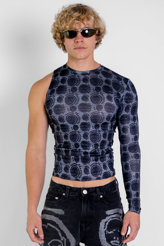 'P.C.Monogram' Asymmetrical Top - Patrick Church