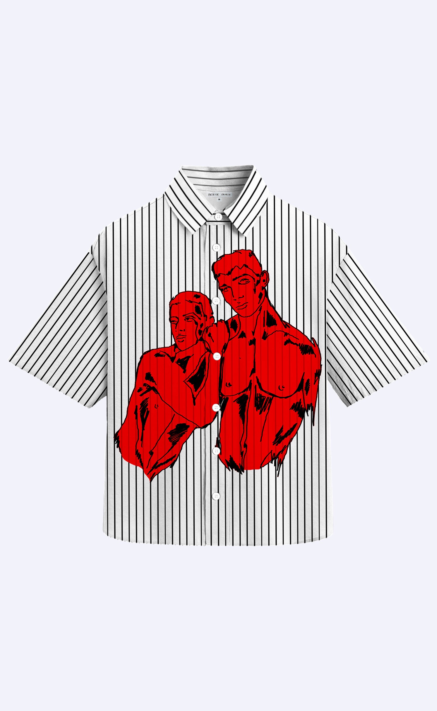 'The Lovers' Cropped Button-Up Shirt - Patrick Church