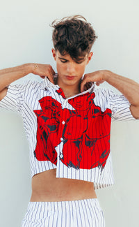 'The Lovers' Cropped Button-Up Shirt - Patrick Church