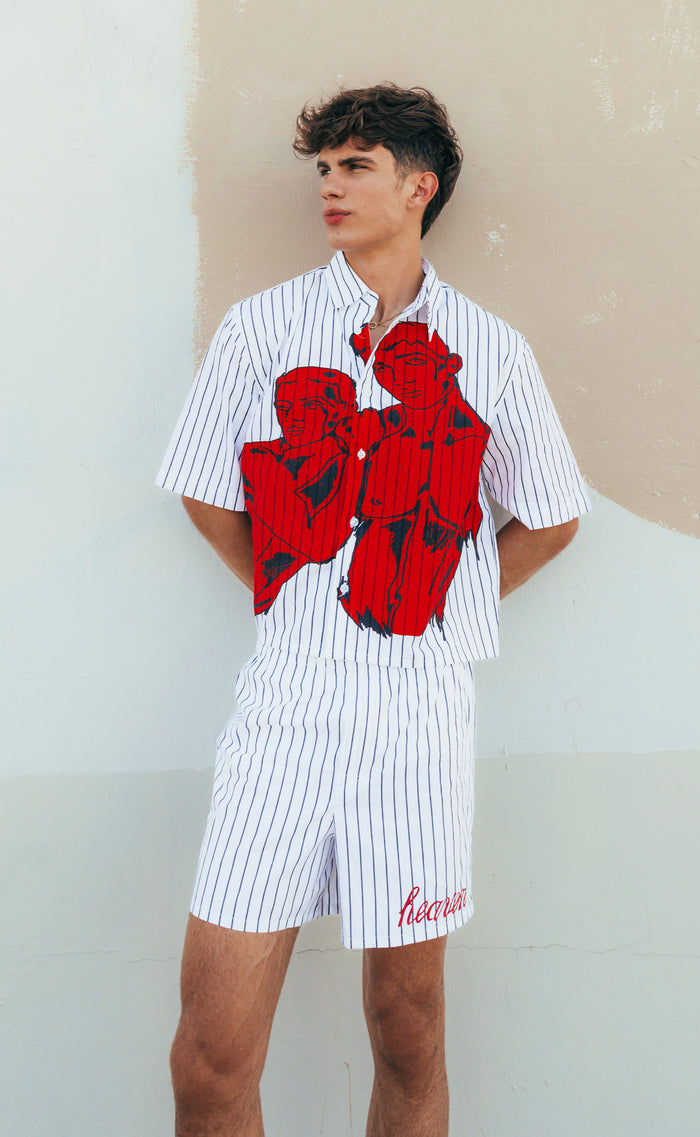 'The Lovers' Cropped Button-Up Shirt - Patrick Church