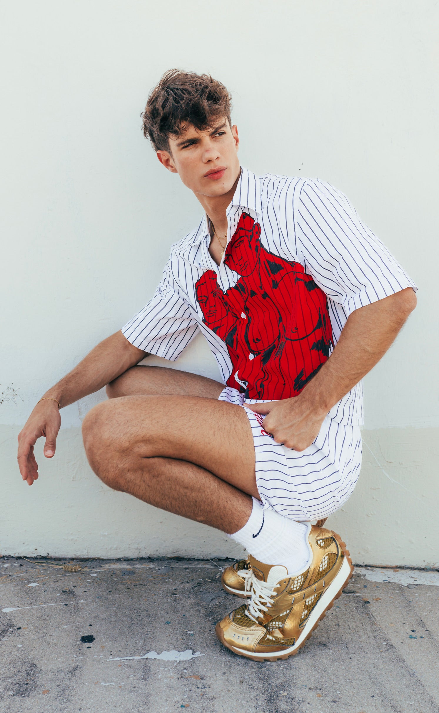 'The Lovers' Cropped Button-Up Shirt - Patrick Church