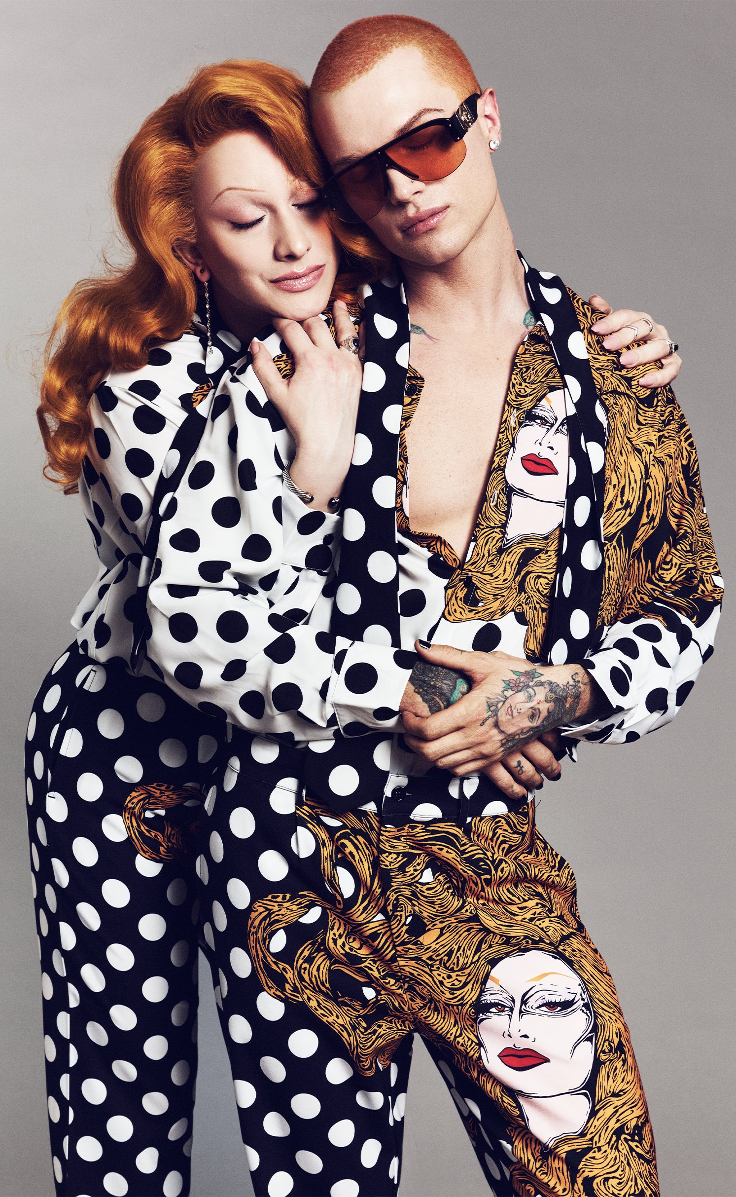 'Jinkx Monsoon' Tie-Collar Shirt