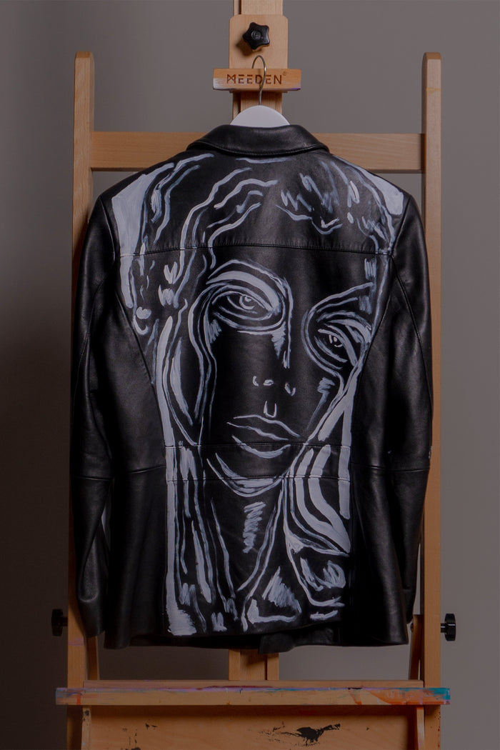 'Caesar' hand painted leather blazer size XS - Patrick Church