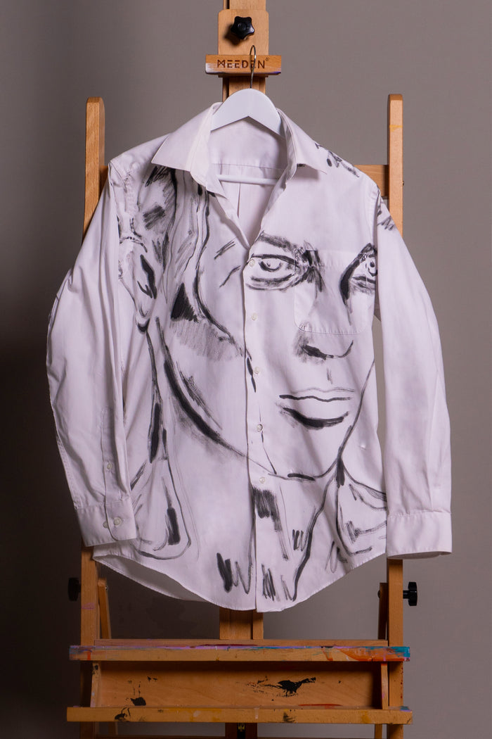 'Romulus' hand paimnted shirt size small - Patrick Church
