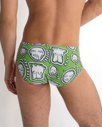 Lime 'All Over You' Swim Brief - Patrick Church