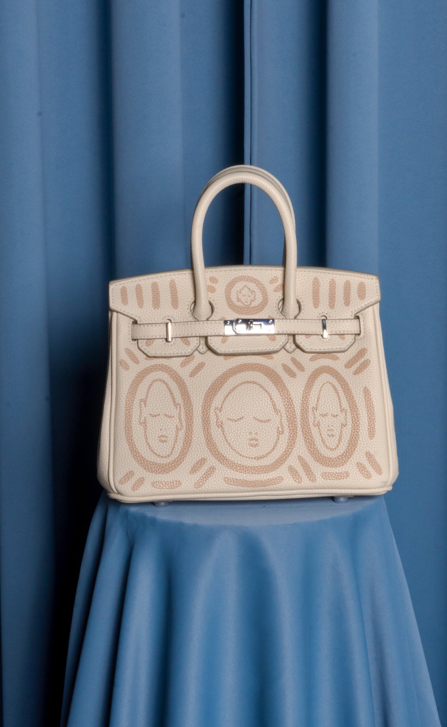 Medium Painted Vegan Leather Tote, 10x5x7 - Patrick Church